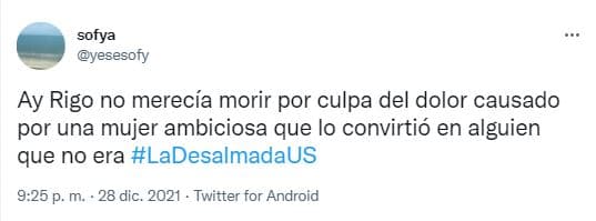 La Desalmada reacción de Twitter