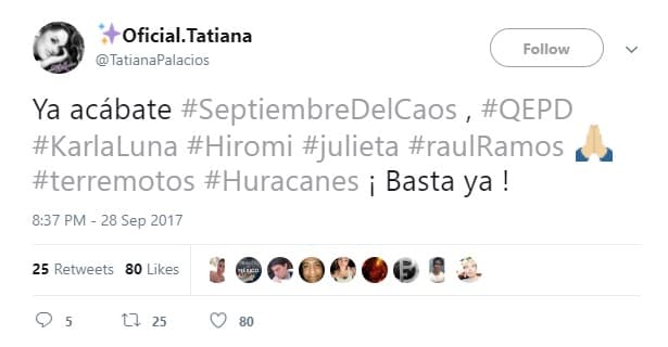 Conocida como 'La Reina de los Niños' mencionó a la conductora a través de un hashtag junto al nombre de Hiromi, la estrella de musicales que falleció el pasado 27 de septiembre.