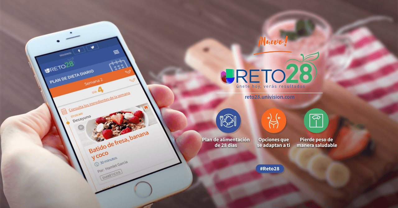 Regresa #Reto28, el plan de alimentación gratuito de Univision