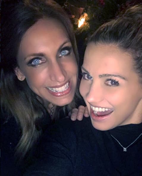 Con la guapísima Fanny Lu, en un encuentro casual en un restaurante.