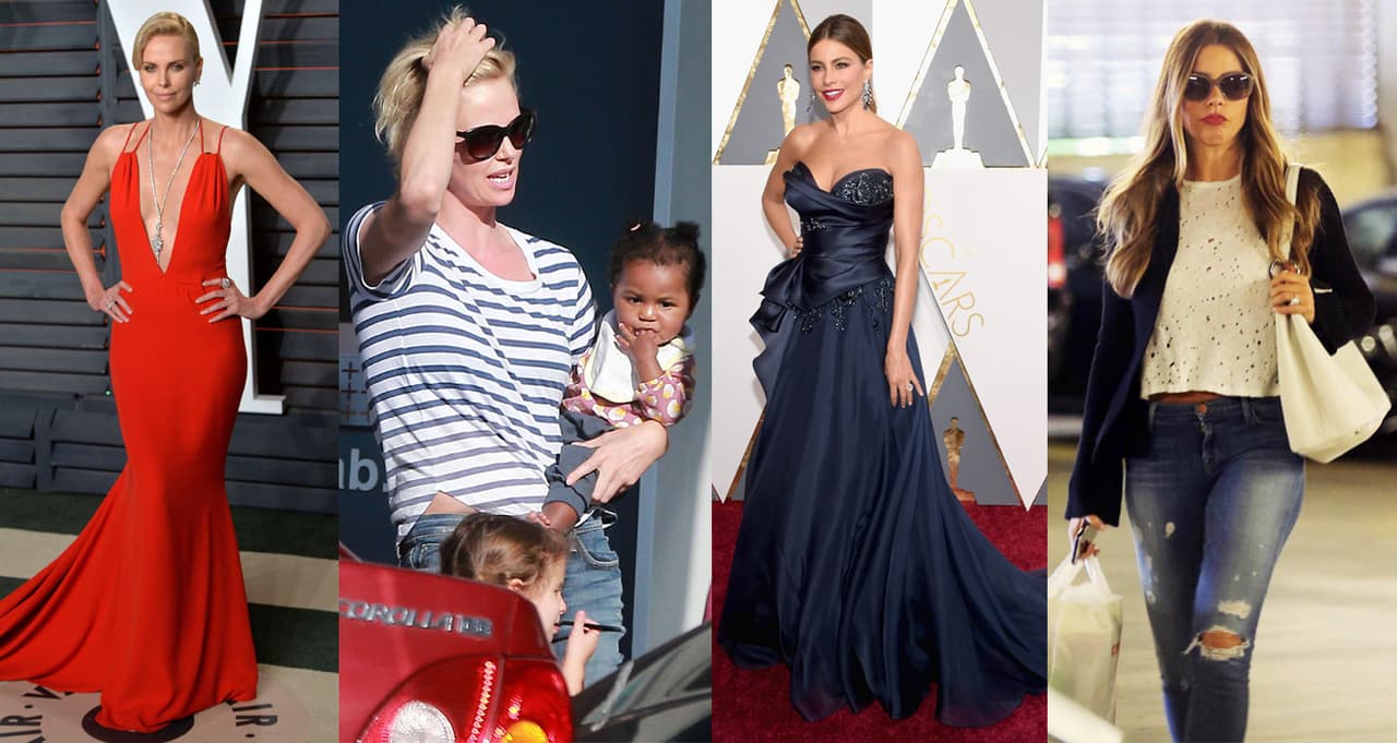 Después de brillar en la gala de los Oscar, las celebridades vuelven a la normalidad.