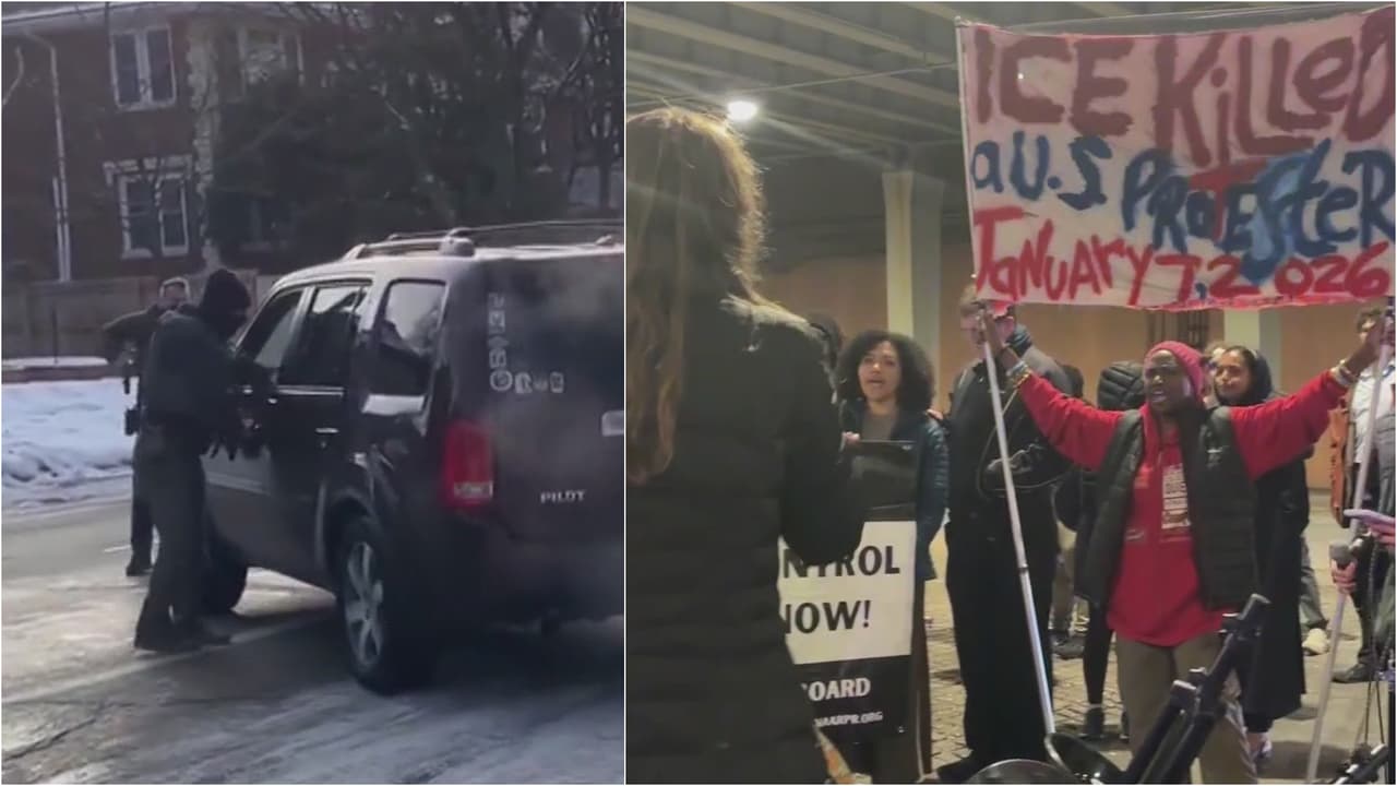 Protestas frente a oficina de ICE en DC tras muerte de una mujer durante operativo en Minneapolis