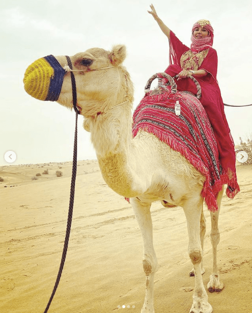 <b>Las aventuras de Aleida Núñez en el desierto de Dubái</b>
<br>Además de cenas lujosas, como la que disfrutó en el exclusivo hotel Burj Al Arab, Aleida vivió aventuras en el desierto.
