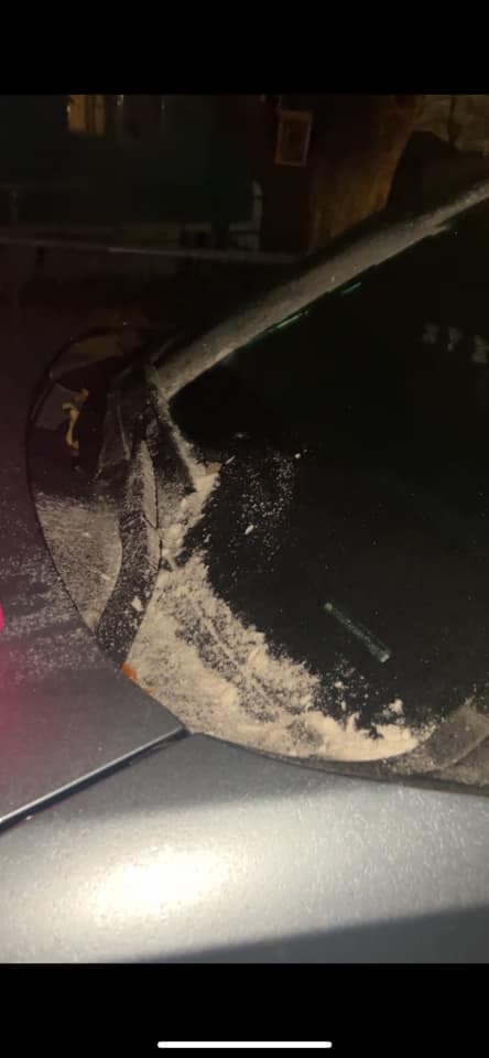 En la base militar Lackland también se registró la caída de glaseado o escarcha, como en esta foto captada por Nidiia Lizeth, al oeste de San Antonio.