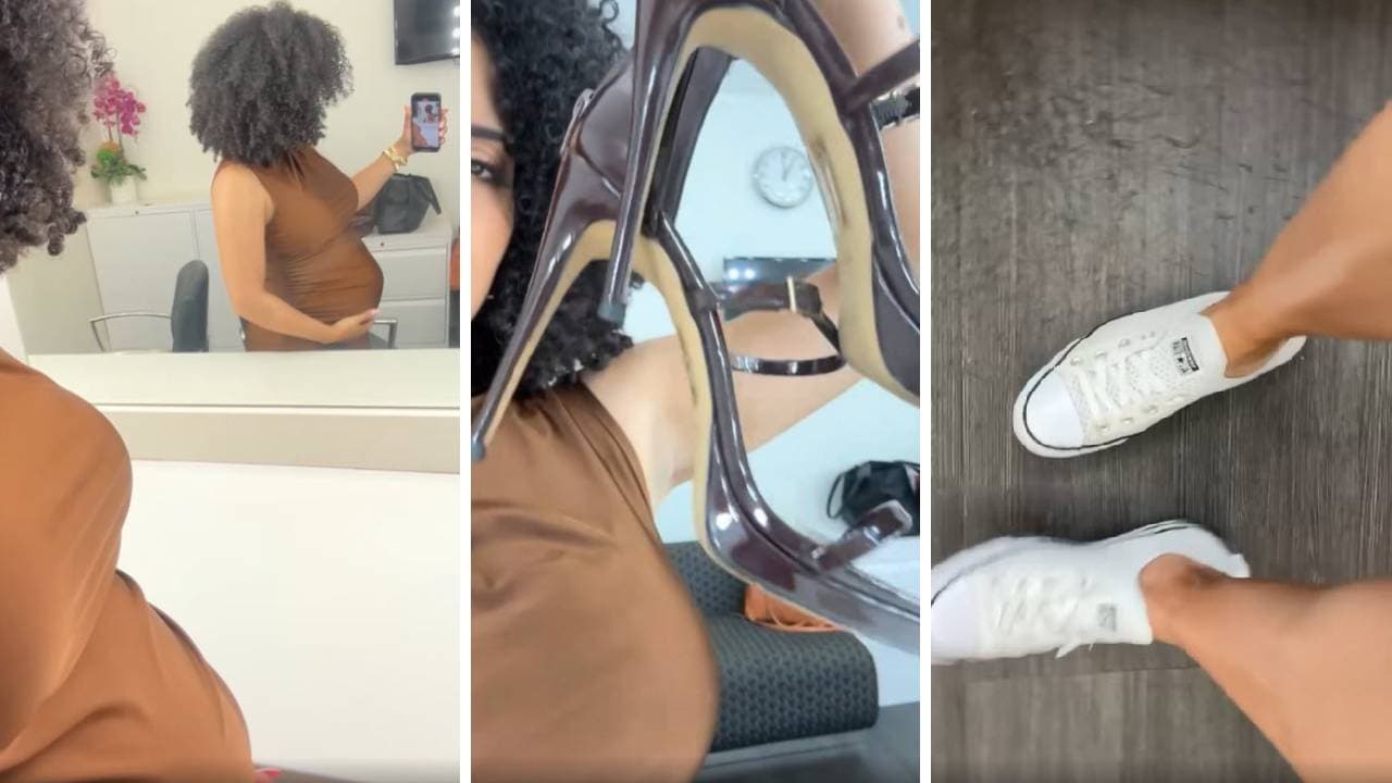 Francisca muestra que no usa zapatos con tacón todo el tiempo.