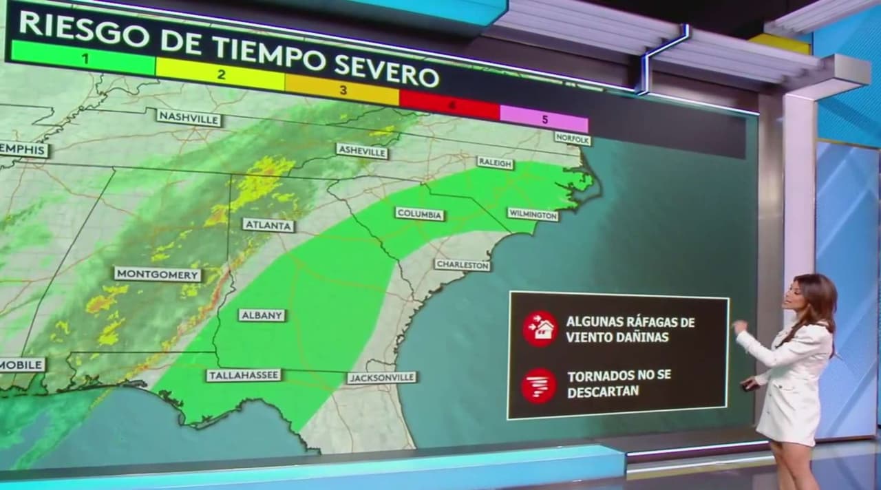 Pronóstico del tiempo hoy EEUU 12 de marzo de 2026: Aviso de tornadosen Georgia Tallahassee y Columbia