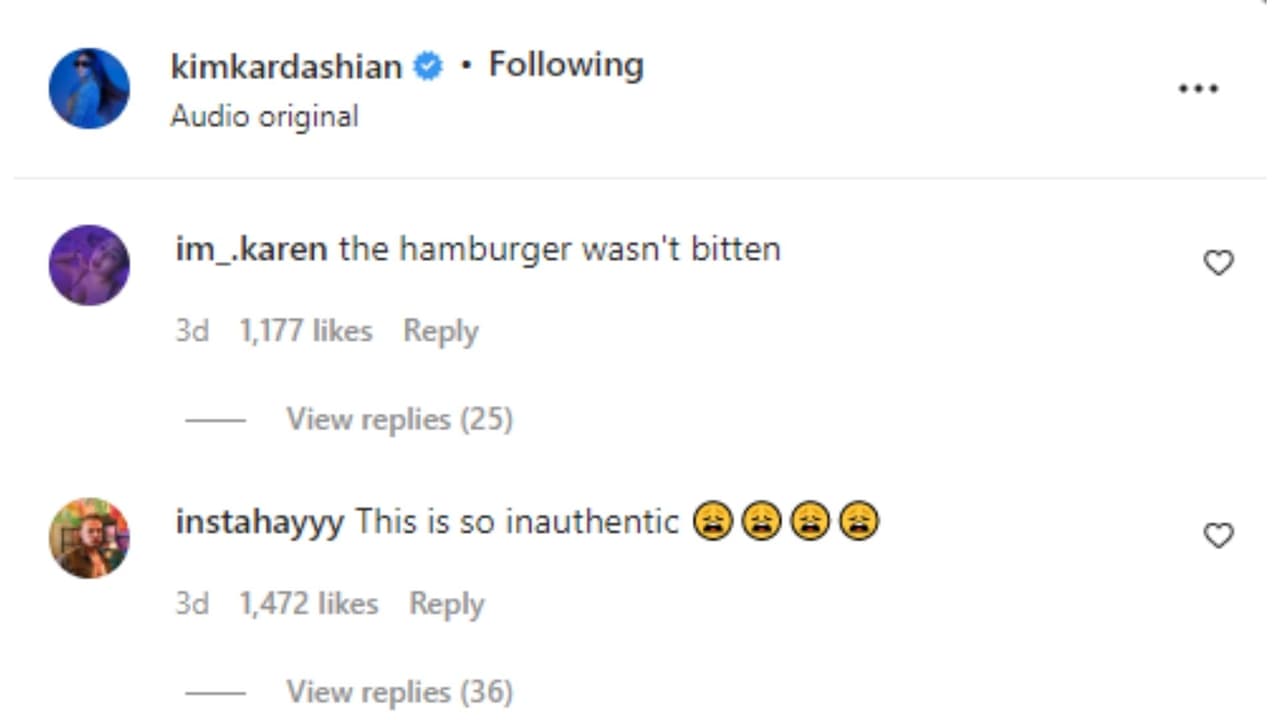 Comentarios de los seguidores de Kim Kardashian