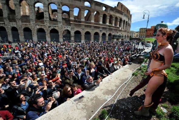Cientos de fanáticos se disfrazaron de sus personajes favoritos de la saga.