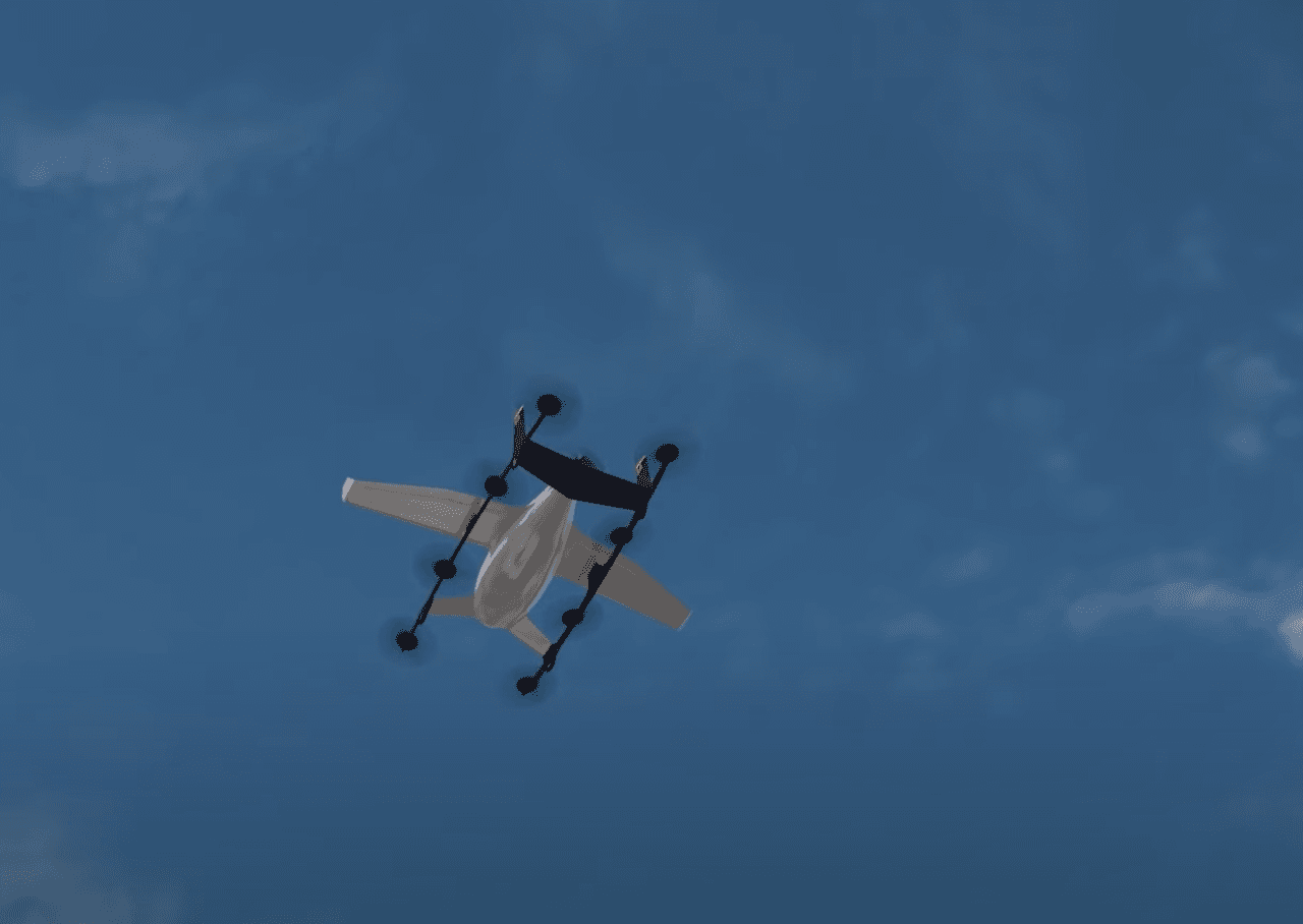 “Un viaje por tierra de 90 minutos a un lugar de trabajo en el centro de la ciudad podría reducirse a un vuelo de taxi aéreo de 15 minutos”, dijo Hwang.
<br>
<br>Prototipo de Electric VTOL Aircraft - demostración de vuelo a escala.