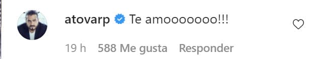 Andrés Tovar le dejó un efusivo "te amo" en la sección de comentarios mientras que él compartió el mismo paquete de fotos y mensaje desde su cuenta de Instagram. 
<br>