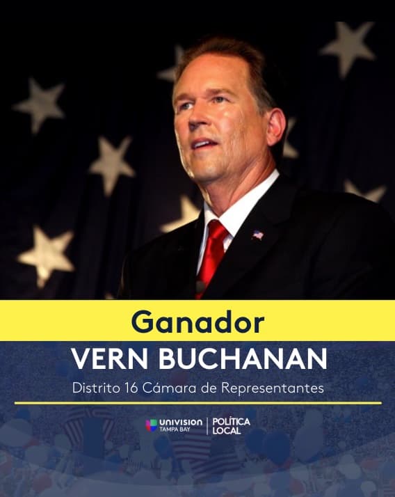 Vern Buchanan, republicano, ganador del Distrito 16.