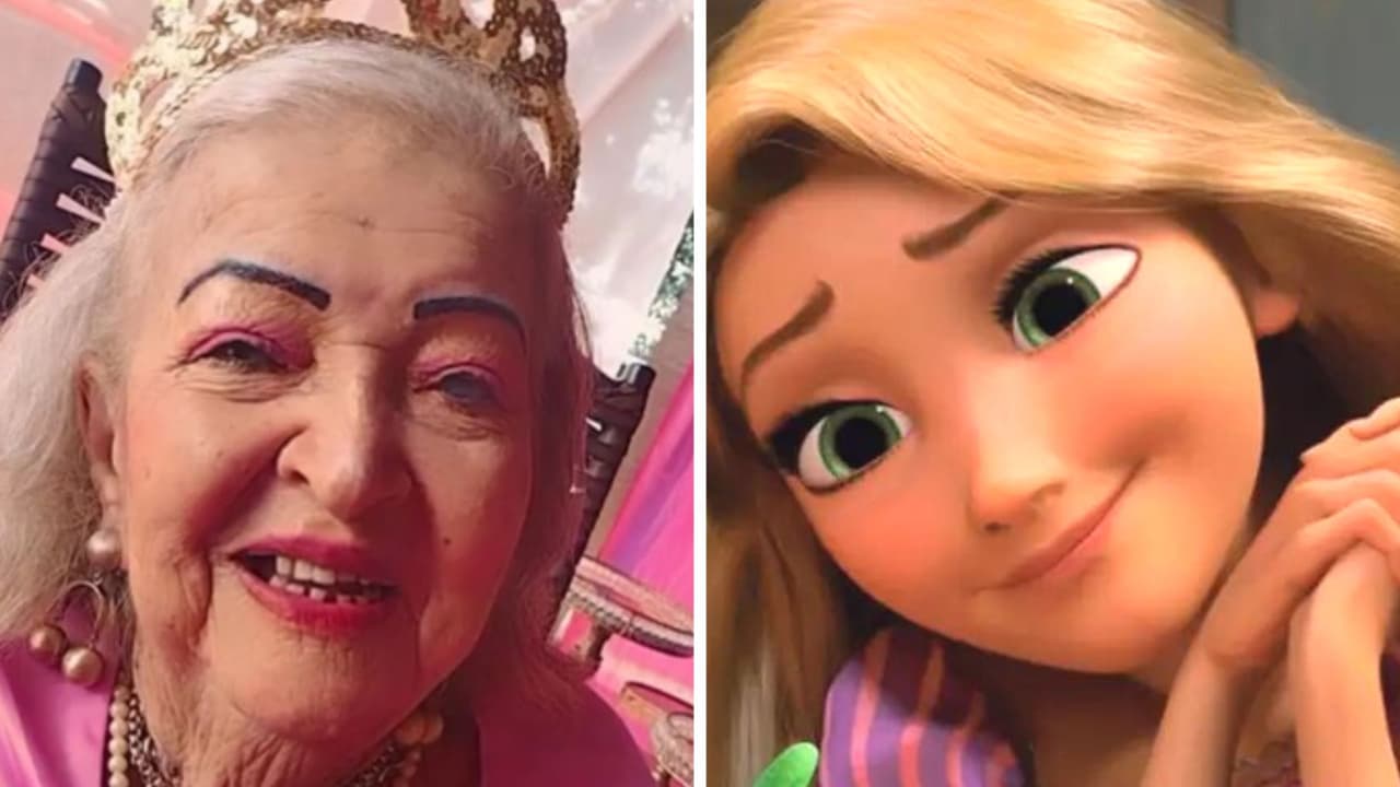 Abuelita celebra su cumpleaños 87 con fiesta de princesas y conquista Internet: así lució
