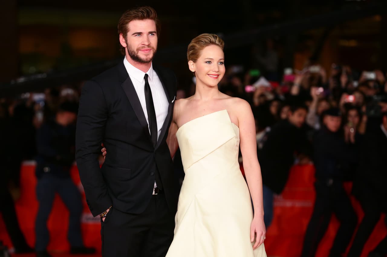 Liam Hemsworth y Jennifer Lawrence