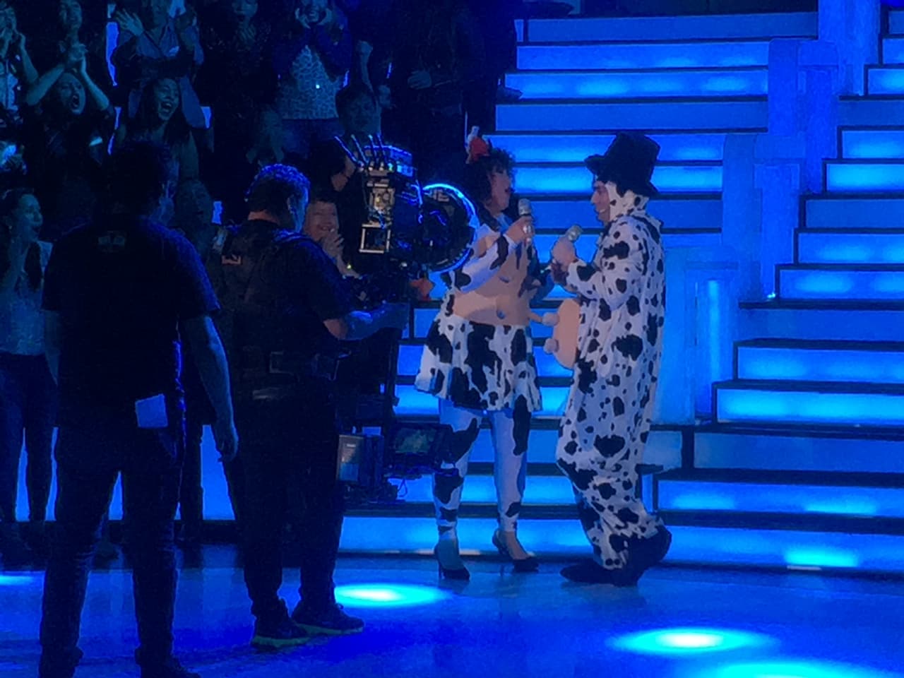 Juntas deleitaron al público con un par de canciones.