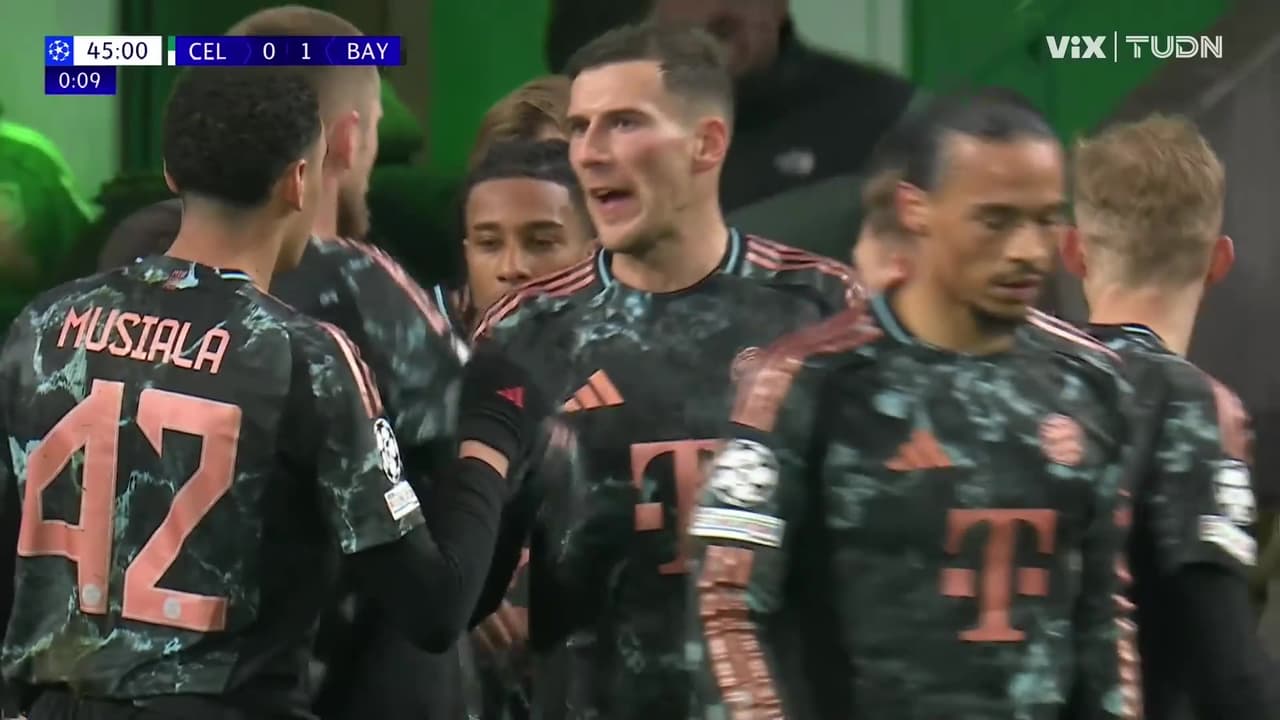 ¡Golazo del Bayern! Olise la pone en el ángulo del Celtic para el 0-1