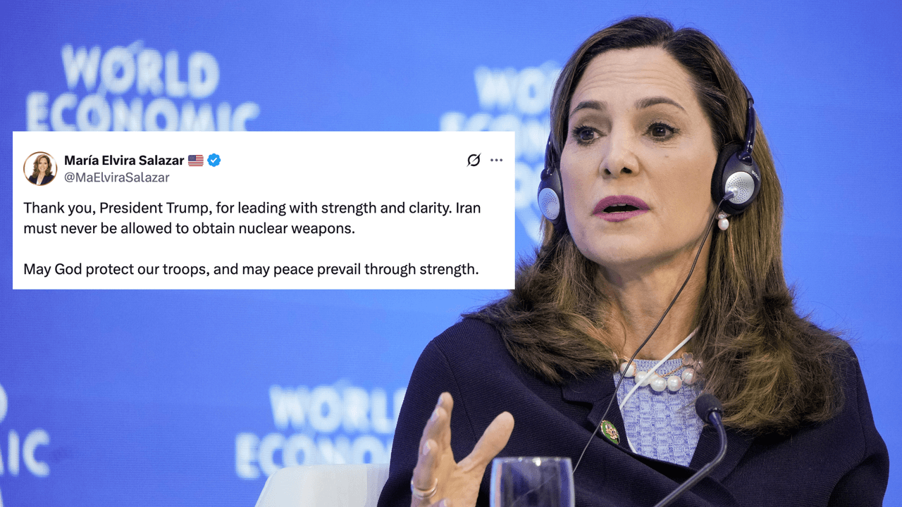 <b>María Elvira Salazar,</b> representante de Florida
<br>La republicana del sur de Florida dijo estar agradecida con la administración de Trump. "Gracias, presidente Trump, por liderar con firmeza y claridad. Nunca se debe permitir que Irán obtenga armas nucleares".