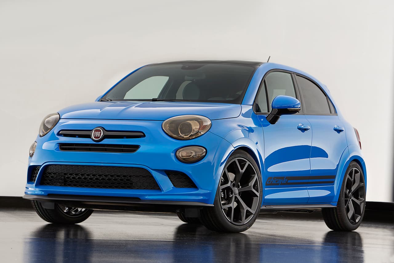 El Fiat 500X Chicane es un auto entonado para la calle, diseñado para conquistar areas urbanas con su frontal concepto Mopar, efectos laterales y ruedas de 20 pulgadas con mezcla de terminados brillantes y satinados en negro.