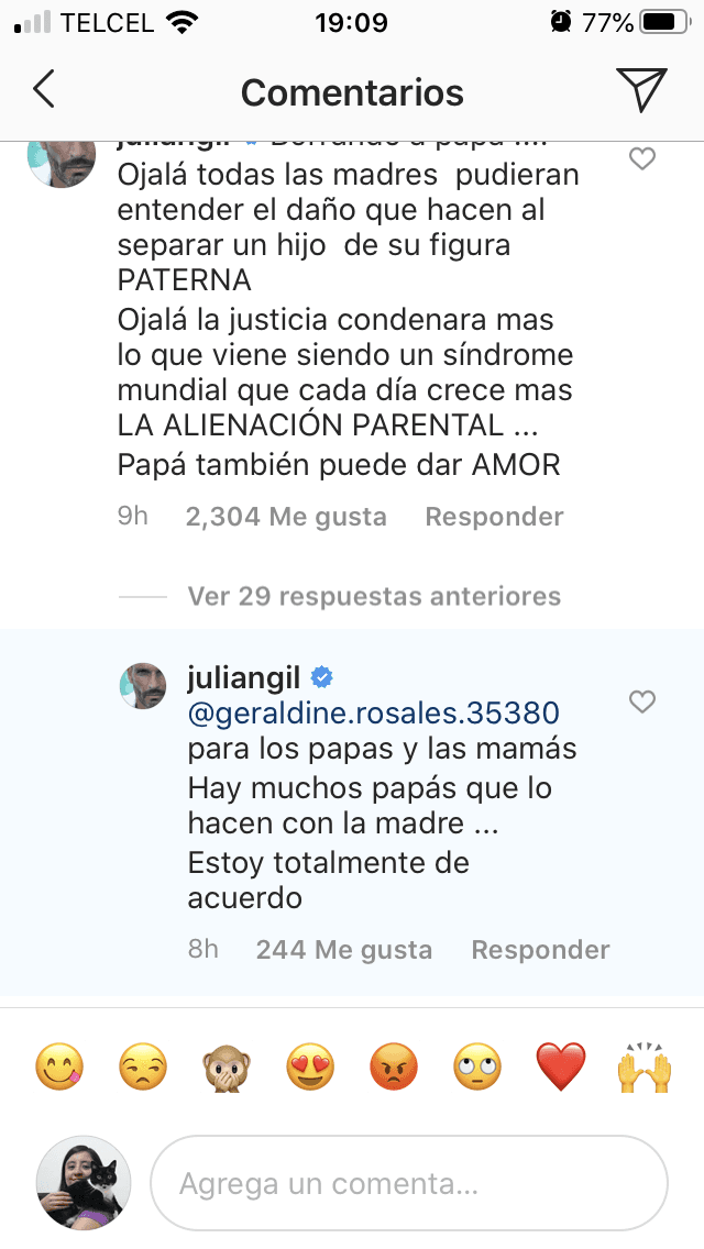 Incluso se dio un momento pare responderle a una seguidora que explicó que no se trataba de un asunto de género, a lo que él señaló: "Para los papás y las mamás. Hay muchos papás que lo hacen con la madre. Estoy totalmente de acuerdo".