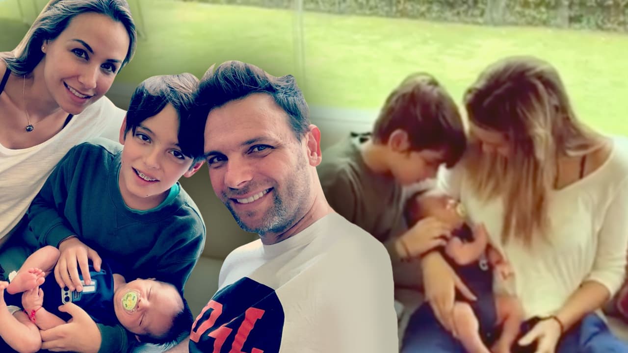 El bebé de Patricio Borghetti y Odalys Ramírez deja de llorar cuando conoce a Santino, su medio hermano