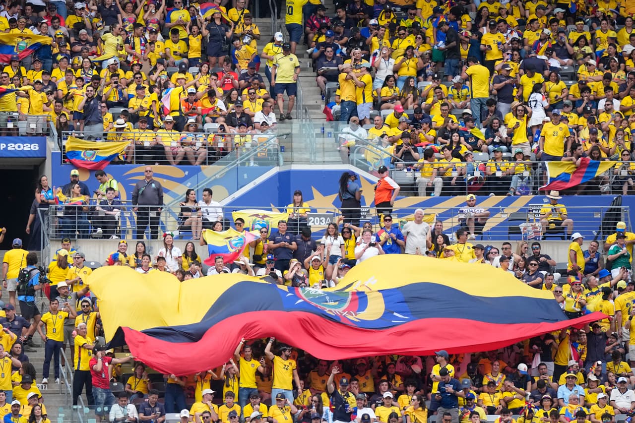 Fanáticos de Ecuador en la tribuna