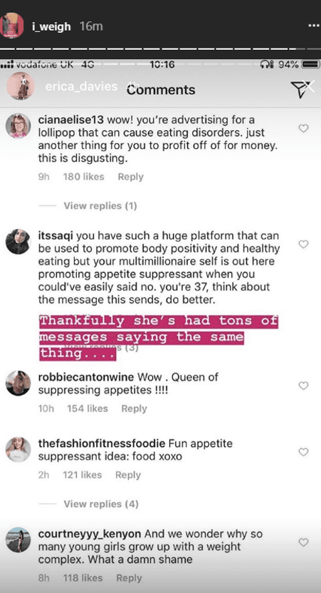 Otras seguidoras comentaron la misma preocupación en la publicación Kardashian, quien en menos de un día borró la imagen de su perfil, aunque la dejó como parte de su ‘story’.