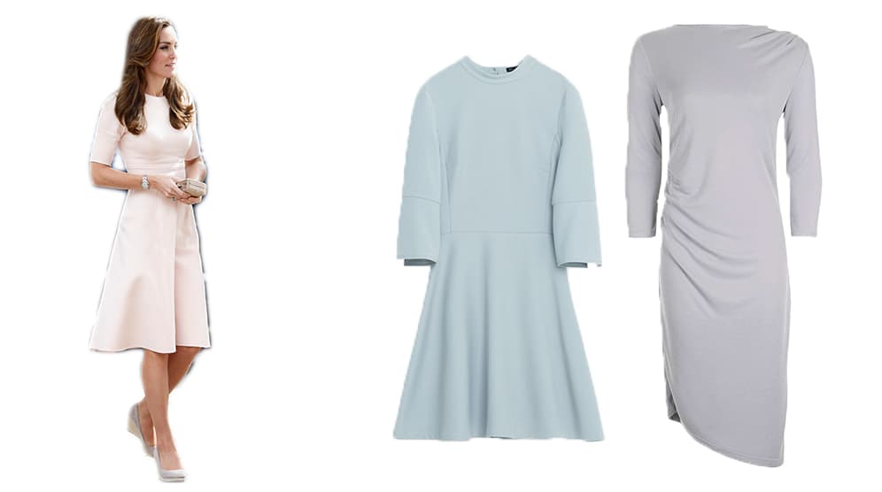 En su visita a Cornwall, la Duquesa de Cambridge vistió con traje de cuellos redondo, mangas tres cuartos y de falda con algo de vuelo. No hace falta que seas parte de una comitiva oficial para copiar su look
<br>LOOK 2
<br>
<a href="http://www.zara.com/us/en/woman/dresses/a-line-dress-c269185p3805530.html">En poliéster, $69.90; Zara</a>
<br>
<a href="http://us.topshop.com/en/tsus/category/clothing-70483/dresses-70497/N-b1lZdgm?No=0&Nrpp=20&siteId=%2F13052&pageSize=200&cmpid=ppc_brandgen_us_ip&utm_medium=cpc&gclid=Cj0KEQjwmri_BRCZpaHkuIH75_IBEiQAIG0rIVisUpO6IGwTBQ_wYABpi9zq6wuEUpf1n6wlscyJo8oaAkuA8P8HAQ&geoip=noredirect">En viscosa, $40 aprox; Topshop</a>
<br>