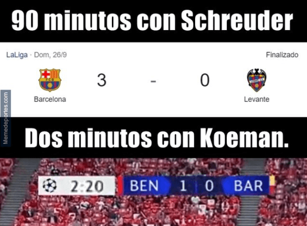 Diviértete con los mejores memes de la derrota 3-0 del Barcelona en UEFA Champions League.
