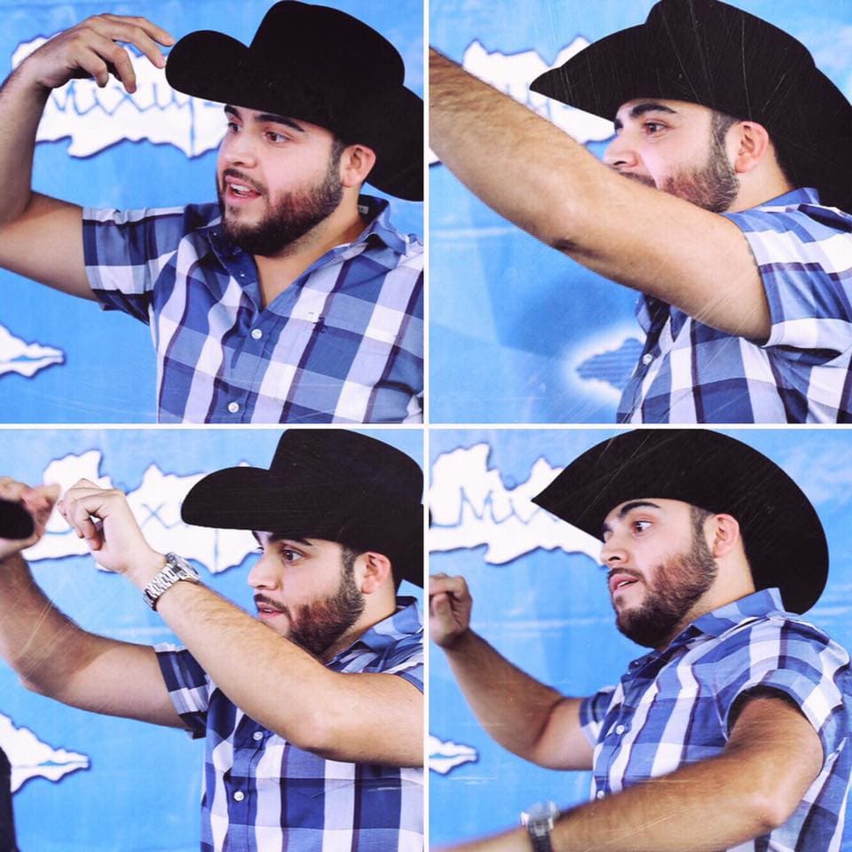 El cantante mandaba señas, besos, saludos y cariñitos a sus fans de León.