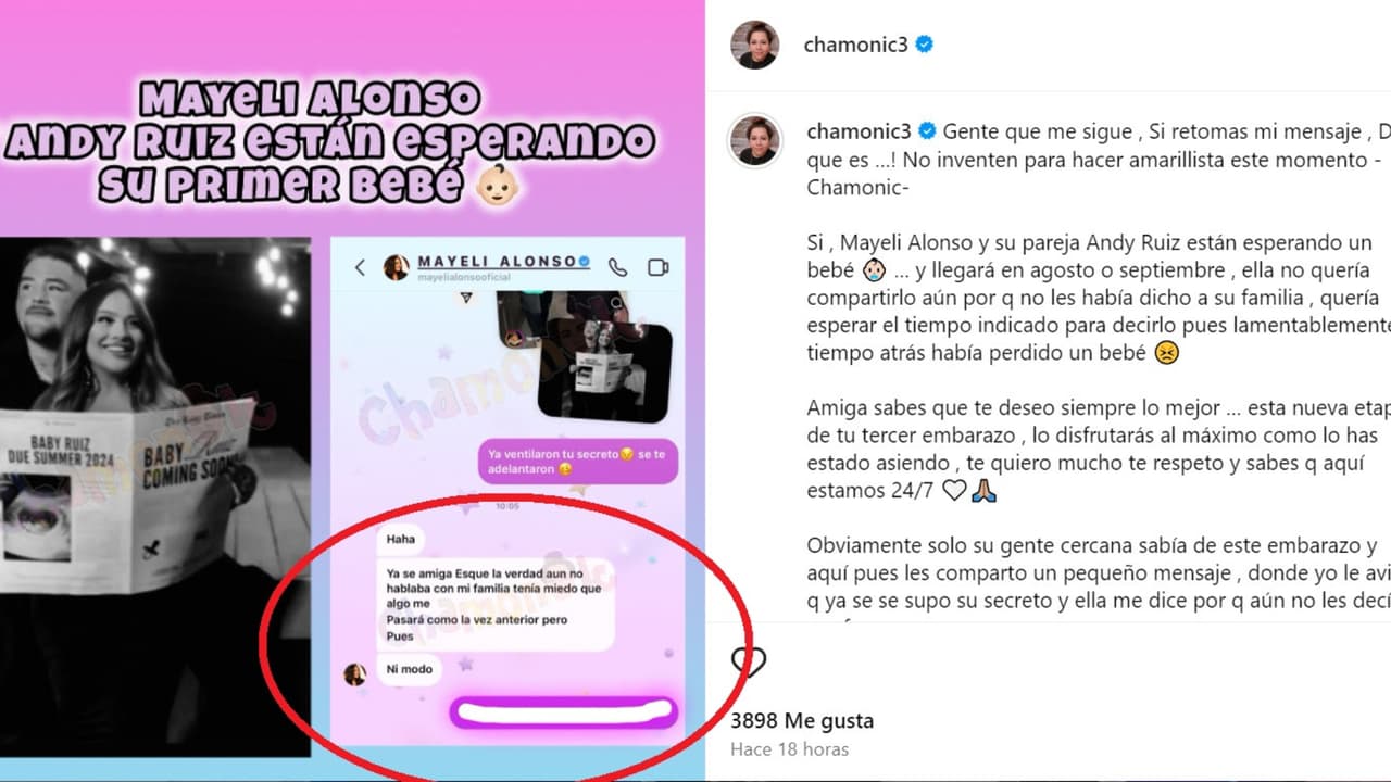 Al parecer, Mayeli Alonso había ocultado públicamente su embarazo por "miedo" y porque "aún no hablaba" con su familia.