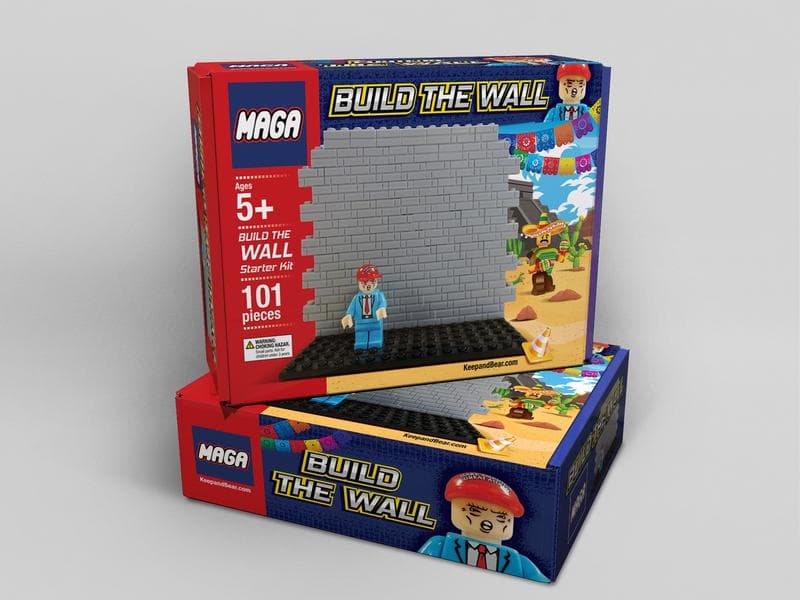 El juego para que niños "construyan el muro" de Trump genera críticas y todavía ni sale a la venta