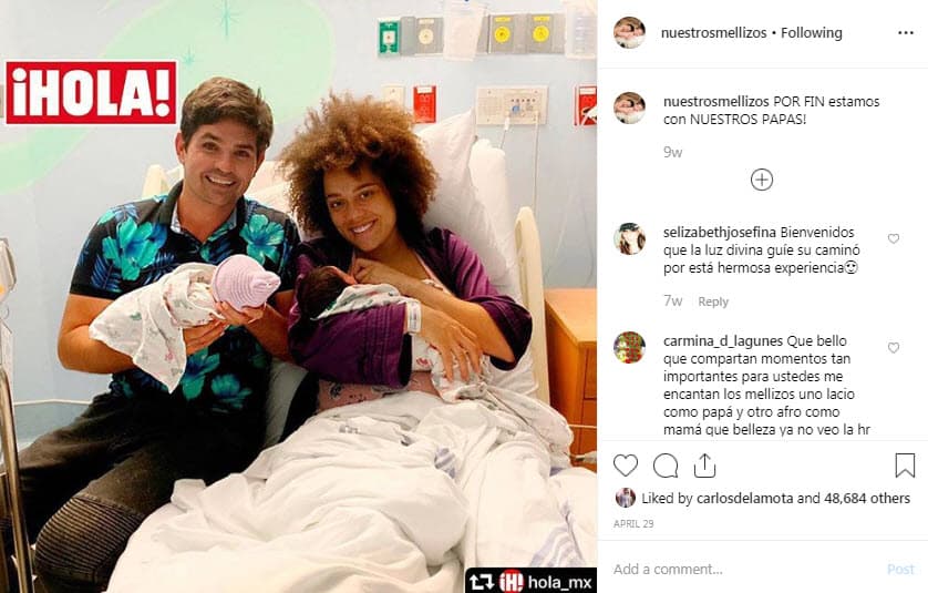 Los mellizos llegaron al mundo el 24 de abril de 2019 en Coral Springs, Florida. Dante nació a las 7:06 de la noche, pesando 5.43 libras (2.465) kilos y midiendo 48.5 centímetros, mientras que Tadeo nació un minuto después pesando 5.98 libras (2.710 kilos).