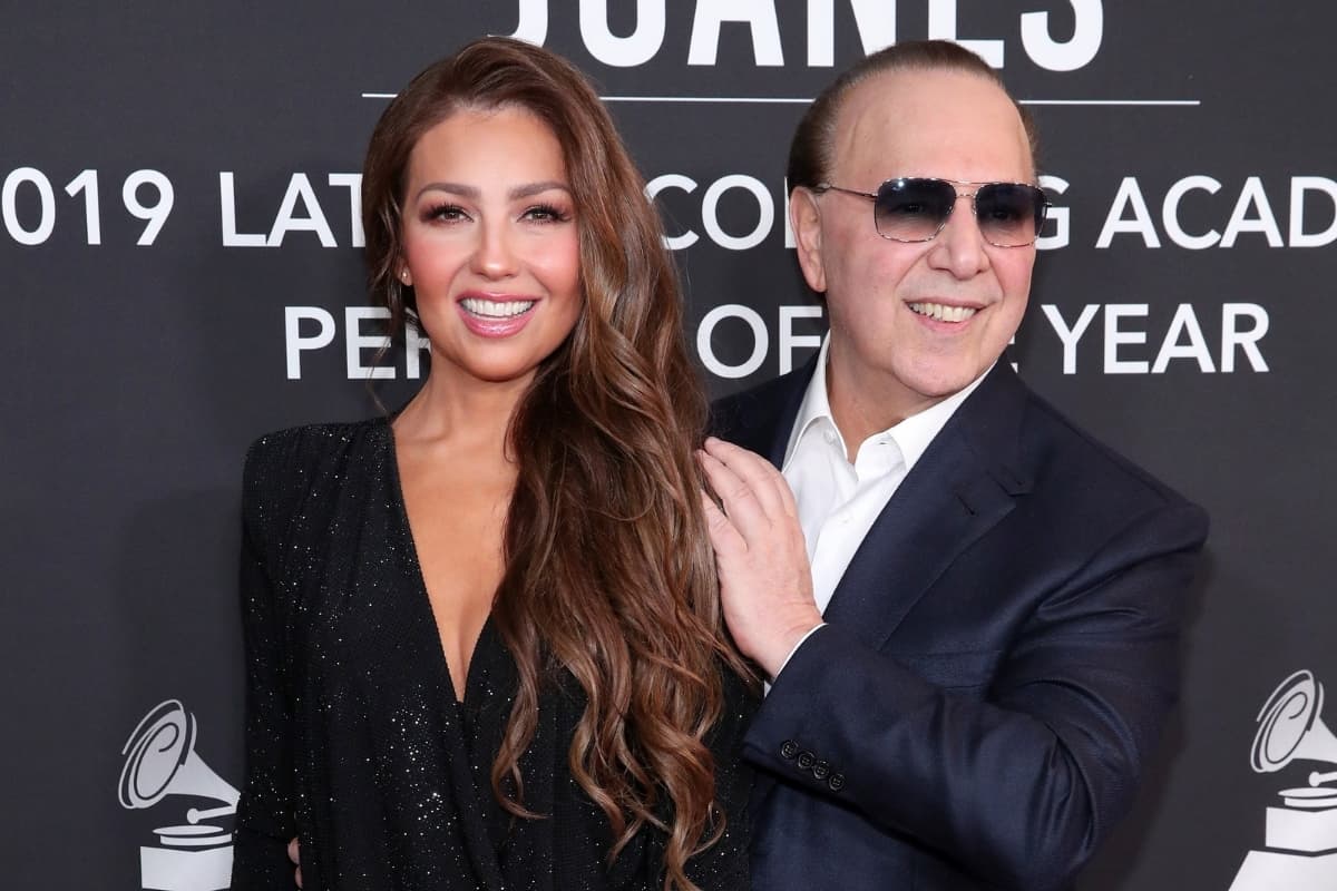 Thalía y Tommy Mottola