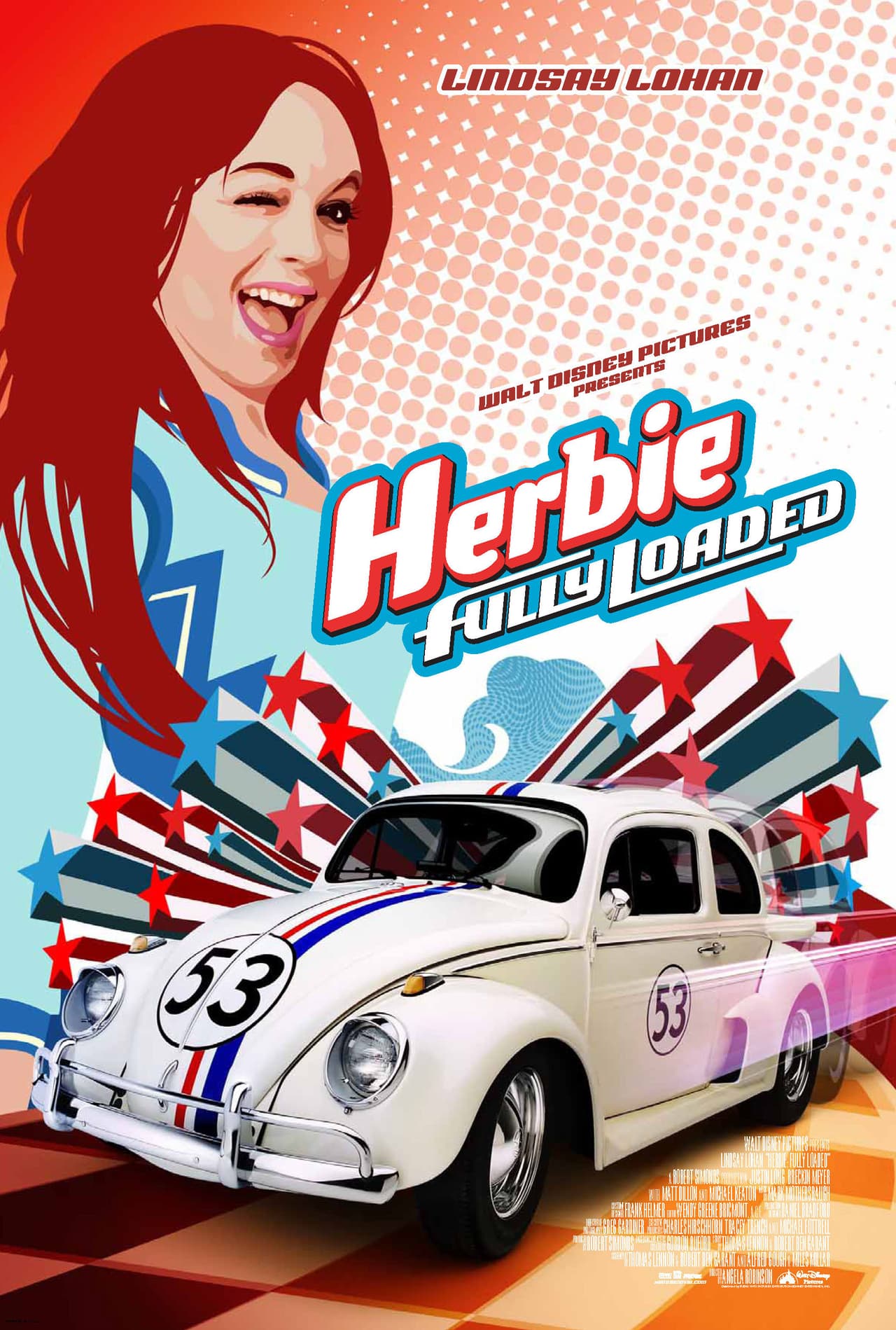 <h3 class="cms-H3-H3"><b>Herbie Fully Loaded</b></h3>
<br>
<br>
<b>Tipo:</b> Película
<br>
<b>Plataforma:</b> Disney+
<br>
<b>Duración: </b>1 hora 44 minutos
<br>
<br>
<b>Sinopsis:</b> Maggie Peyton se acaba de graduar en periodismo deportivo y su padre quiere regalarle un coche. Maggie elige a Herbie, el desenfrenado Volkswagen que piensa por su cuenta, y decide competir en la categoría NASCAR. Con los nuevos trucos que esconde Herbie bajo el capó, Maggie intentará entrar en el libro de los récords.