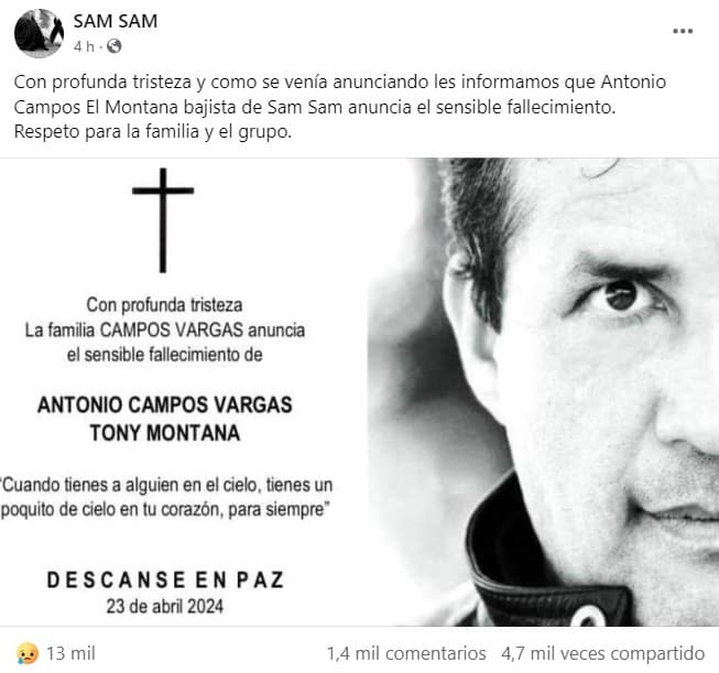 Muere 'Tony Montana' tras accidente automovilístico.