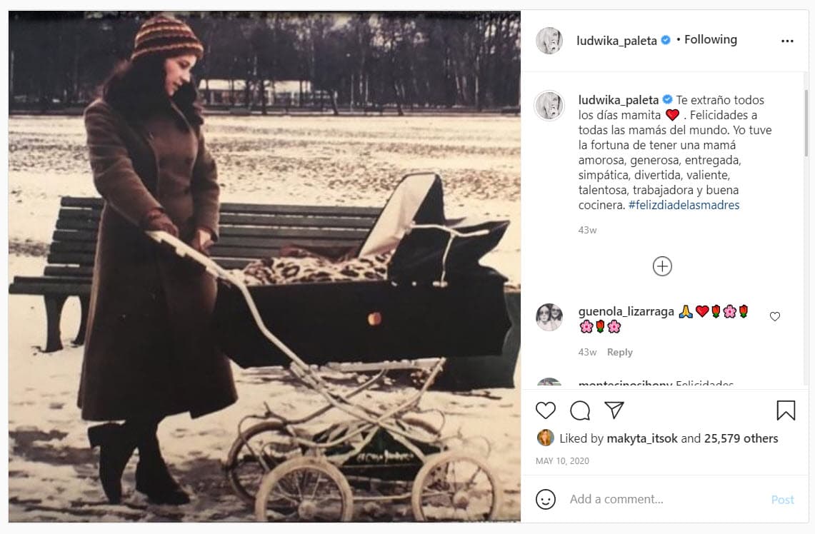 "
<b>Te extraño todos los días mamita</b> […] Yo tuve la fortuna de tener una mamá amorosa, generosa, entregada, simpática, divertida, valiente, talentosa, trabajadora y buena cocinera", escribió en Instagram.
<br>