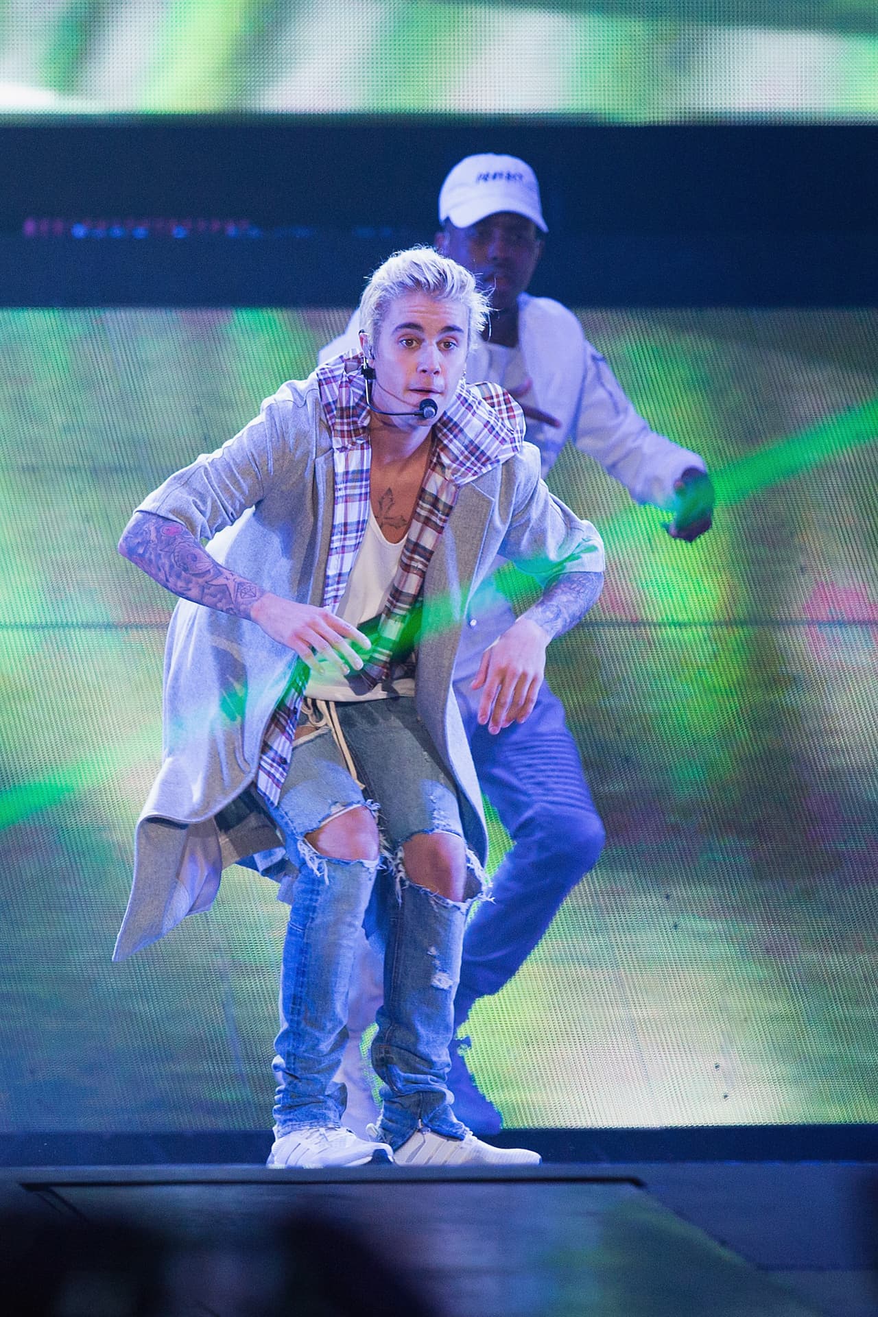 'Biebs' estuvo súper lleno de energía.