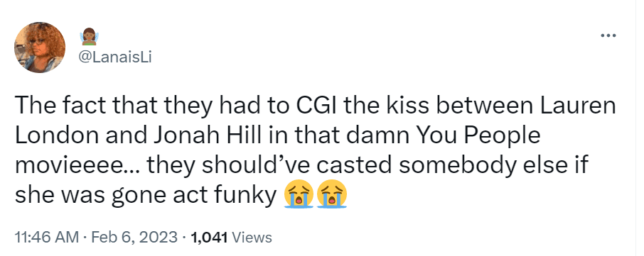 Reacción de fan a beso hecho con CGI en 'You People'