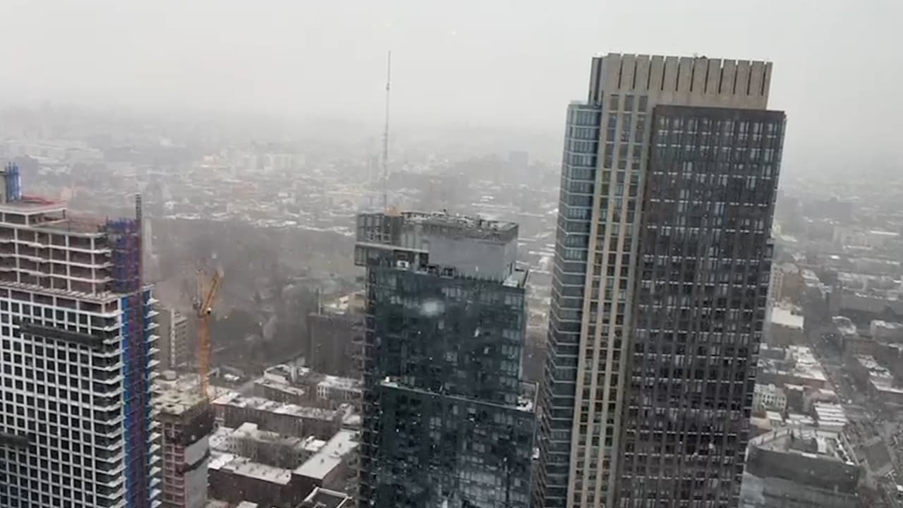 ¡Comenzó a nevar en Nueva York!