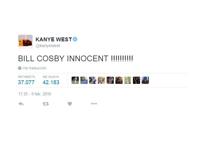 A través de un mensaje publicado en la red, Kanye dejó clara su postura con respecto al actor.