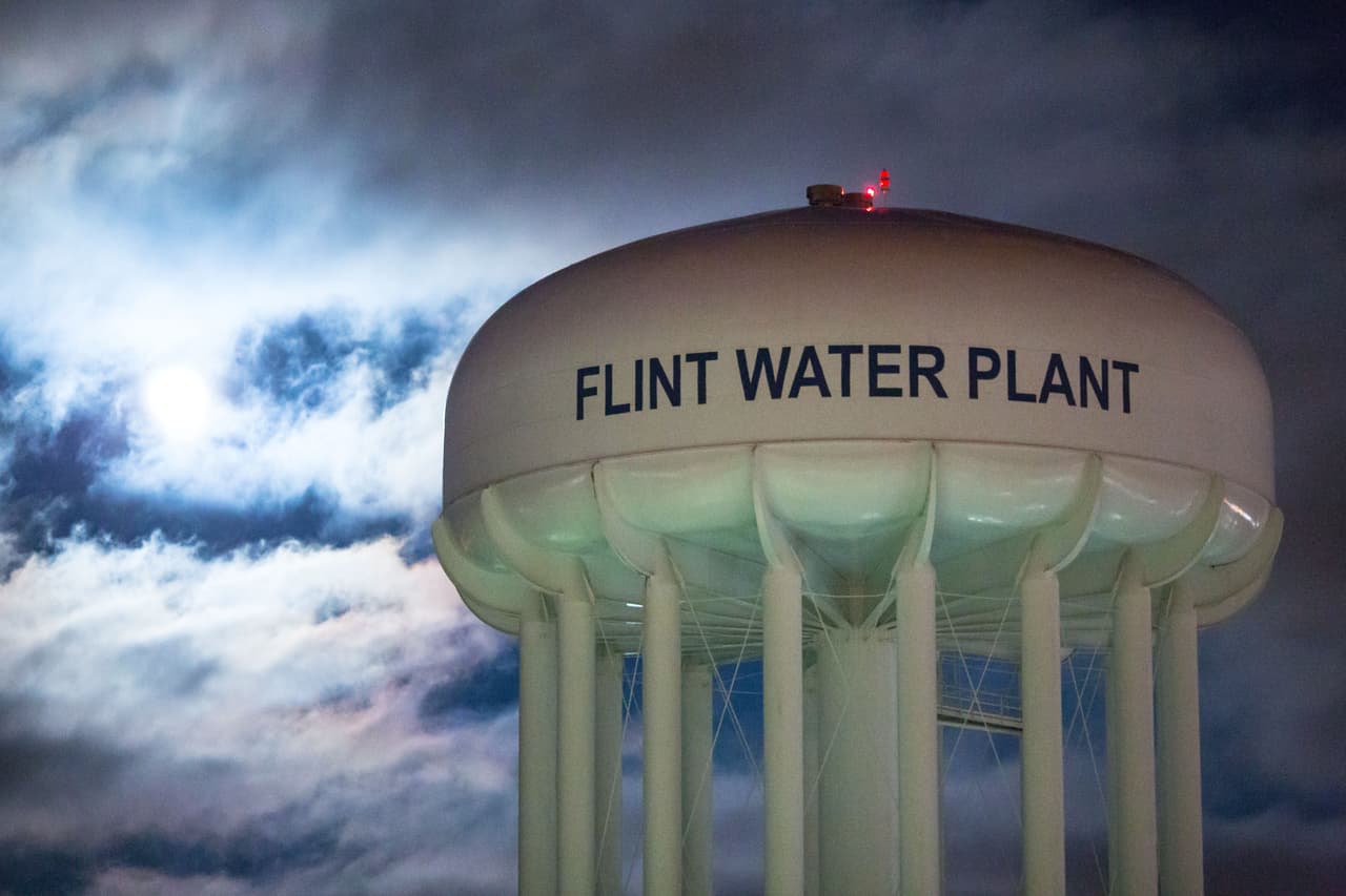La planta potabilizadora de Flint, Michigan.
