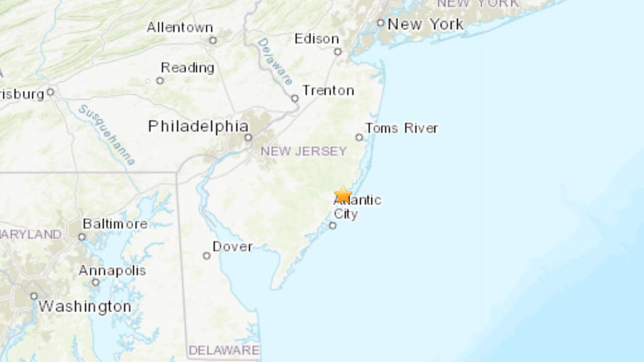 Registran terremoto de 2,4 grados al sur de Nueva Jersey 