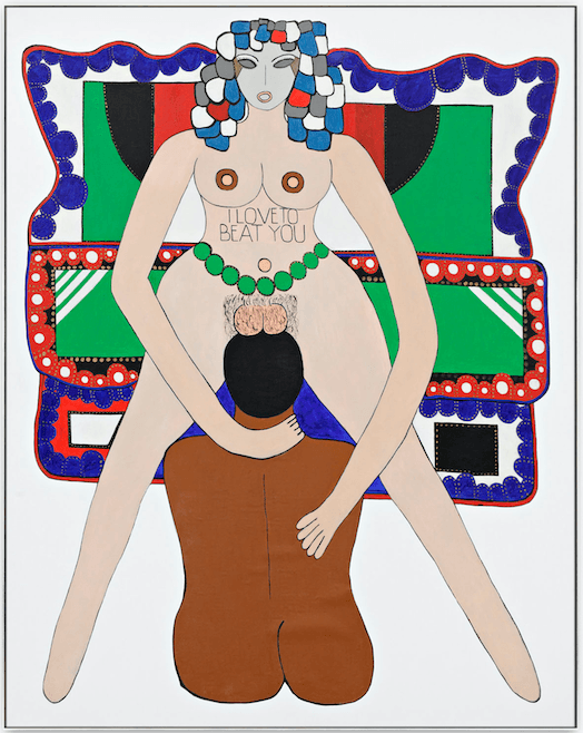 Dorothy Iannone "I Love To Beat You", 1971 Acrílico Galería: Peres Projects Feria: Art Basel Miami Beach