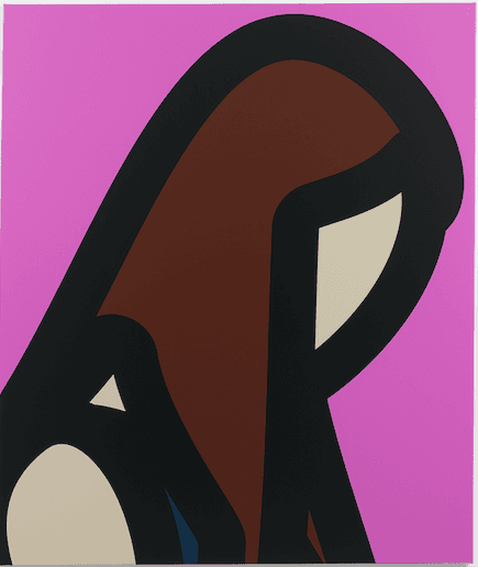 Julian Opie "Woman with long brown hair", 2015 Vinyl sobre madera (192 x 159.6 cm) Galería: Lisson Feria: Art Basel Miami Beach