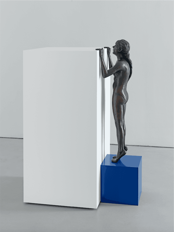 Ryan Gander "She gives voice, or Trajectory thinking", 2015 Bronce y madera (la ballerina: 95 x 45 x 20 cm) Galería Lisson Feria: Art Basel Miami Beach