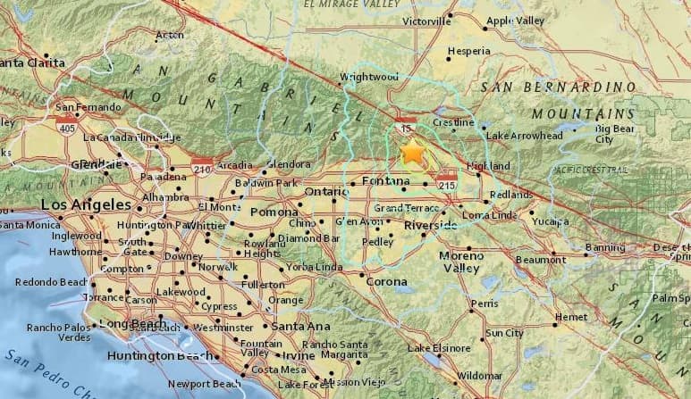 Un sismo de magnitud 4.4 sacude el condado de San Bernardino