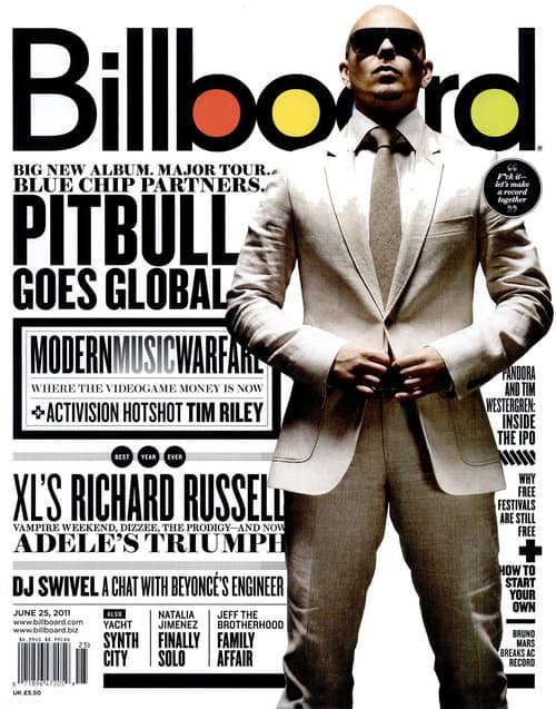 2011. Pitbull fue una de las portadas en ese año, uno de los más importantes en su carrera musical.