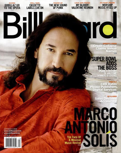 2008. Marco Antonio Solís fue elegido para posar en una portada de este año. Sin duda de las mejores.