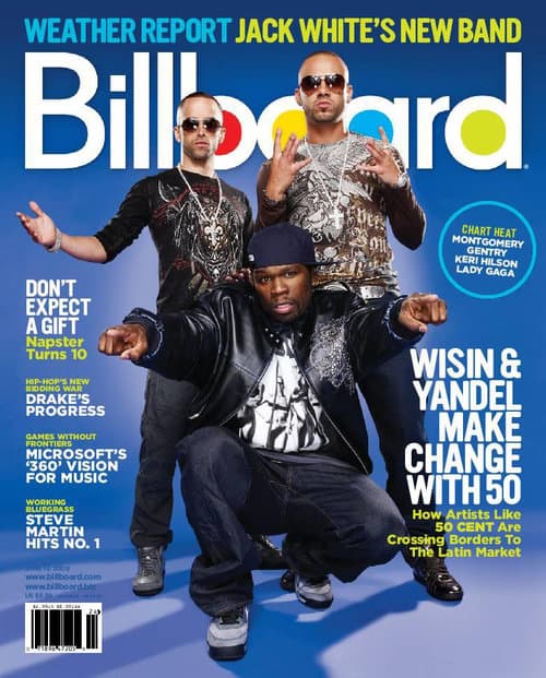 2009. Wisin, Yandel and 50 Cent hicieorn una de las portadas con más 'power' para Billboard.