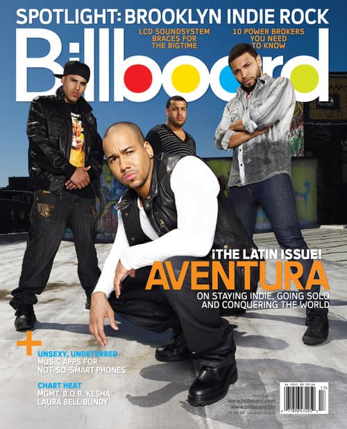 2010. Aventura, una de las grandes agrupaciones de bachata, fue otra de las legendarias protagonistas de Billboard.