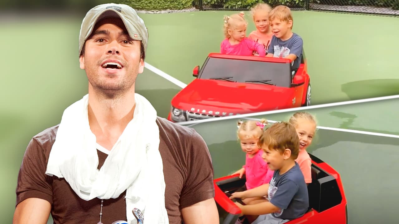 Nicholas, el hijo de Enrique Iglesias, lleva de paseo a sus hermanas en auto convertible y ellas son las más felices